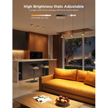 KOMPLEKT 2x LED RGBWW Hämardatav pirn GU10/4,8W/230V 2700-6500K Wi-Fi - Govee