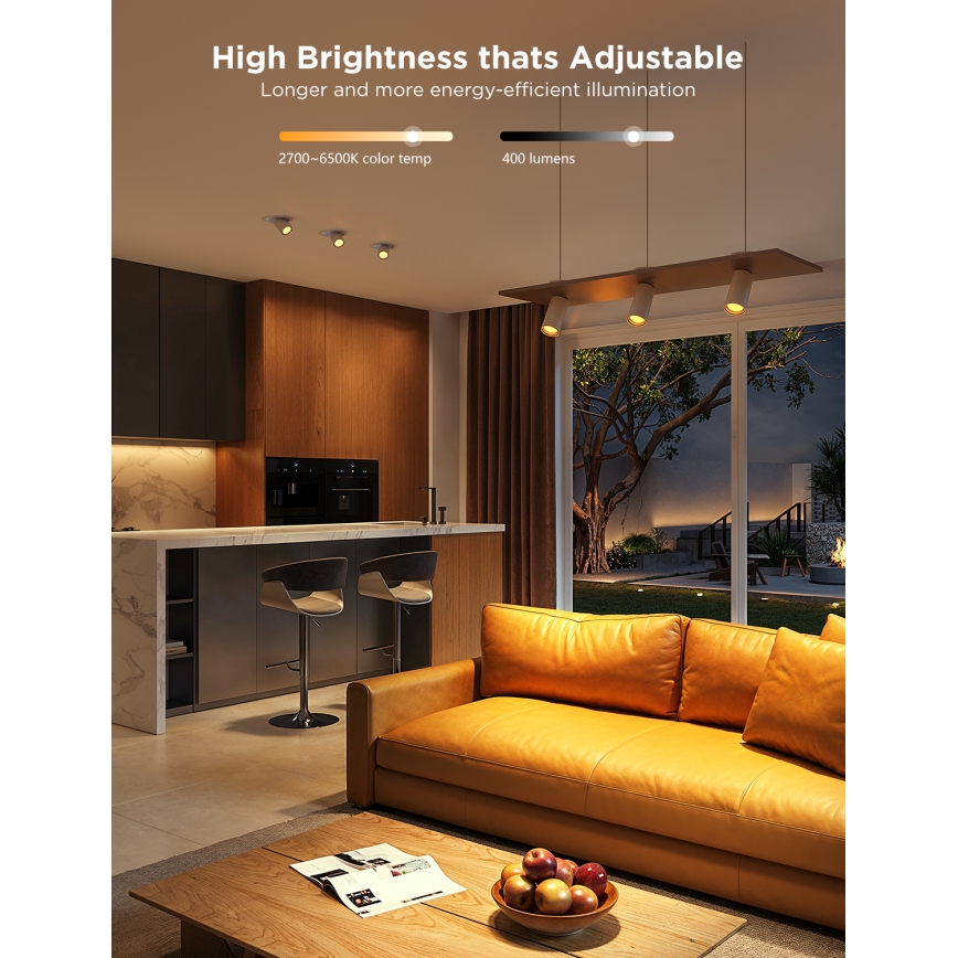 KOMPLEKT 2x LED RGBWW Hämardatav pirn GU10/4,8W/230V 2700-6500K Wi-Fi - Govee