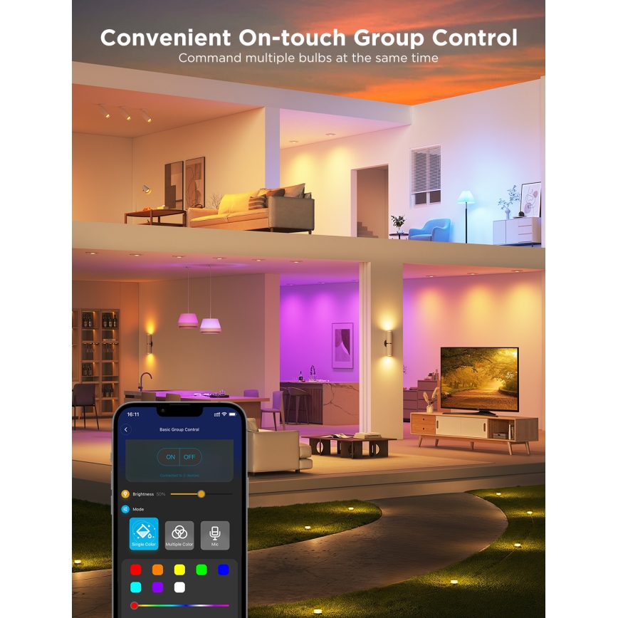 KOMPLEKT 2x LED RGBWW Hämardatav pirn GU10/4,8W/230V 2700-6500K Wi-Fi - Govee