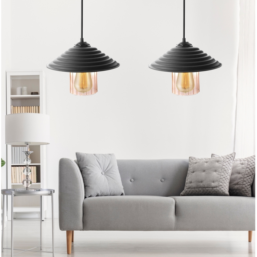 KOMPLEKT 2x Lühter UFO 1xE27/60W/230V