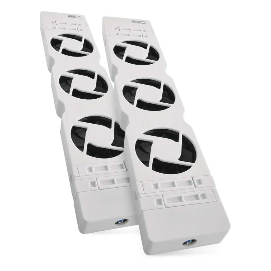 KOMPLEKT 2x Radiaatori ventilaator 5/230V valge