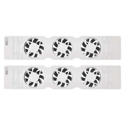 KOMPLEKT 2x Radiaatori ventilaator 5/230V valge
