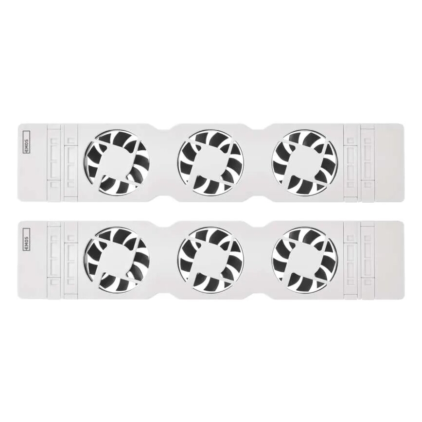 KOMPLEKT 2x Radiaatori ventilaator 5/230V valge