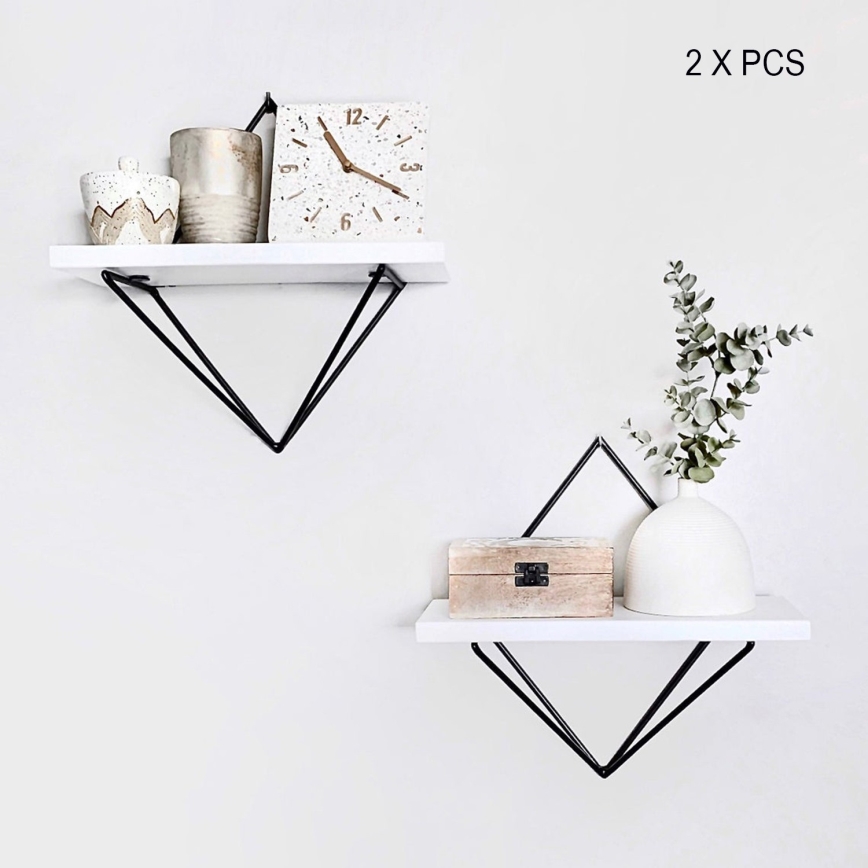 Komplekt 2x riiulit DIA valge/must