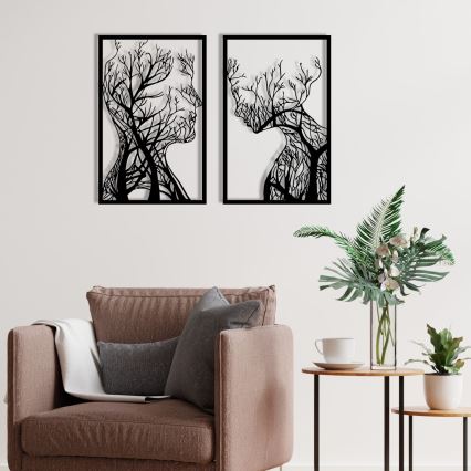 KOMPLEKT 2x Seinakaunistus 86x63 cm Elupuu metall