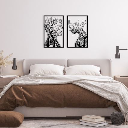 KOMPLEKT 2x Seinakaunistus 86x63 cm Elupuu metall
