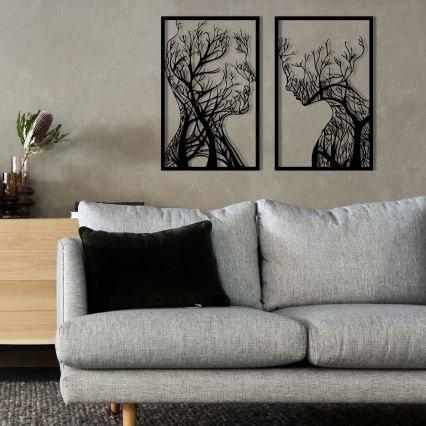 KOMPLEKT 2x Seinakaunistus 86x63 cm Elupuu metall