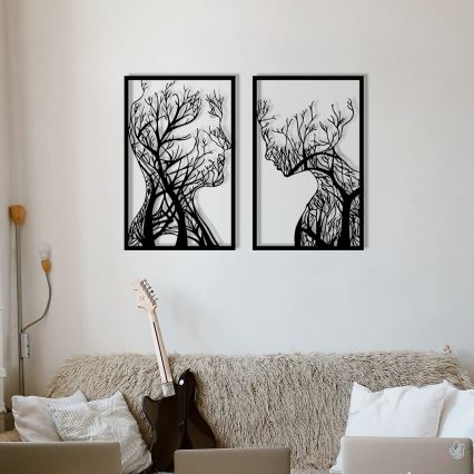 KOMPLEKT 2x Seinakaunistus 86x63 cm Elupuu metall