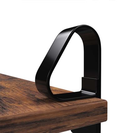 Komplekt 2x seinariiulit SHELFY pruun/must