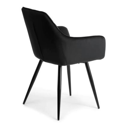 KOMPLEKT 2x Söögitool SAMETTI must