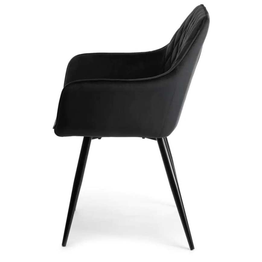 KOMPLEKT 2x Söögitool SAMETTI must