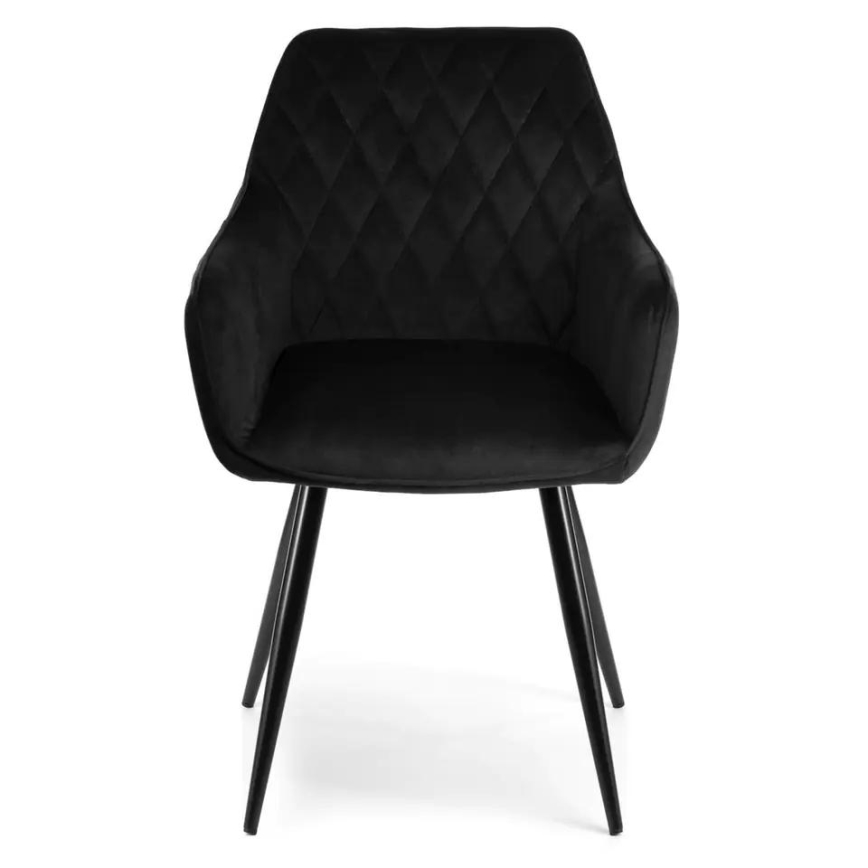 KOMPLEKT 2x Söögitool SAMETTI must