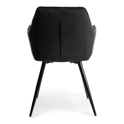 KOMPLEKT 2x Söögitool SAMETTI must