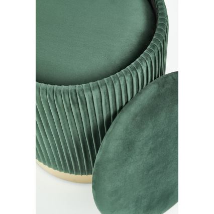 KOMPLEKT 2x Taburett MONTY d. 36/44 cm roheline/kuldne