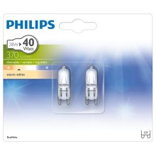 KOMPLEKT 2x Tööstuslik pirn Philips ECOHALO G9/28W/230V 2800K