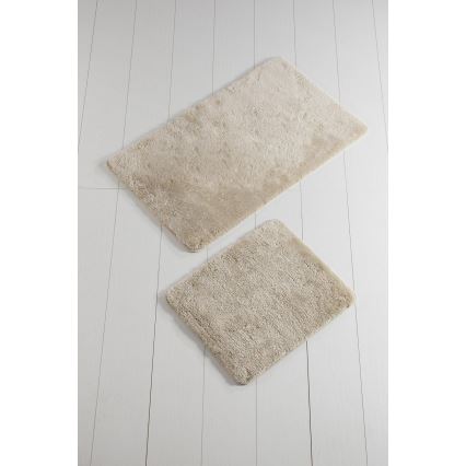 KOMPLEKT 2x Vannitoamatt 60/100 cm beež
