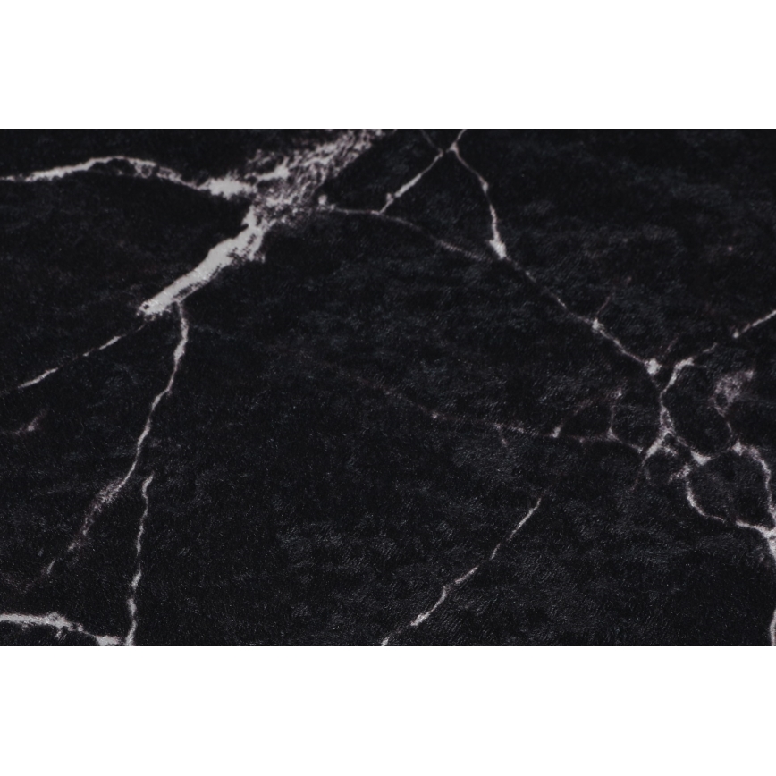 KOMPLEKT 2x Vannitoamatt MARBLE 50x60/60x100 cm must