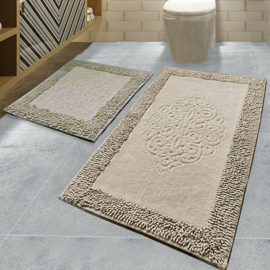 KOMPLEKT 2x Vannitoamatt PIANTE 60/100 cm pruun