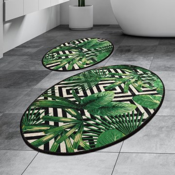 KOMPLEKT 2x Vannitoamatt TROPIC 60/100 cm roheline