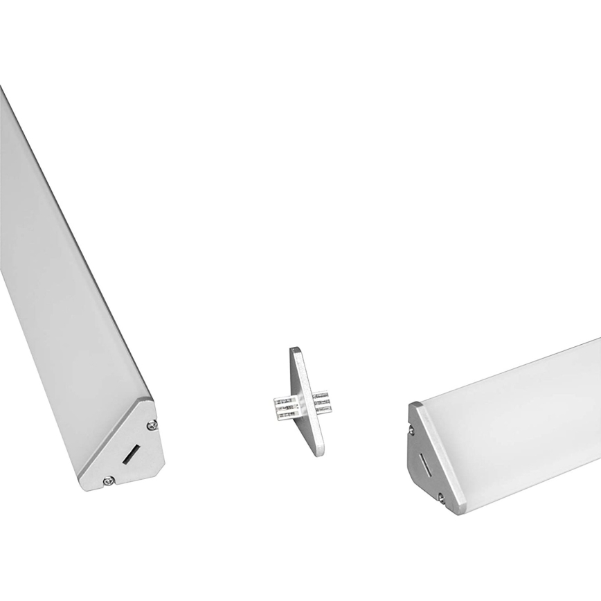 KOMPLEKT 2xLED Hämardatav alumine valgusti anduriga CORNER 2xLED/4,5W/230V