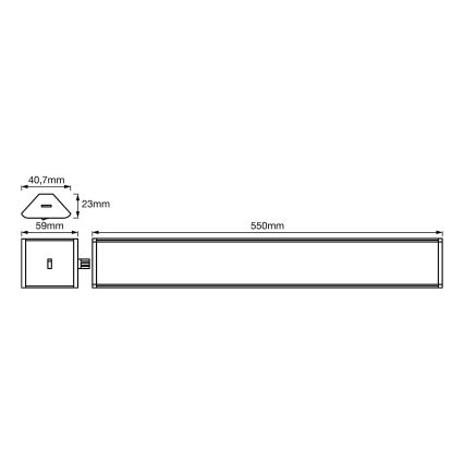 Ledvance - KOMPLEKT 2xLED Hämardatav köögimööblivalgusti anduriga CORNER 2xLED/6W/230V 3000K