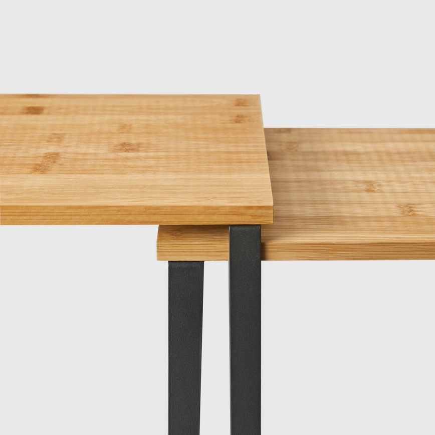 Komplekt 2× hoiustamisriiulit MARGE, must/pruun