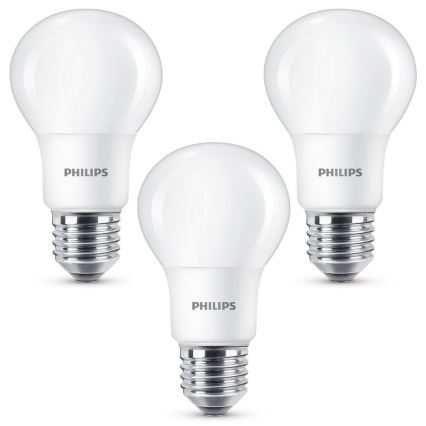 Komplekt 3 x LED Pirn Philips E27/8W/230V 2700K