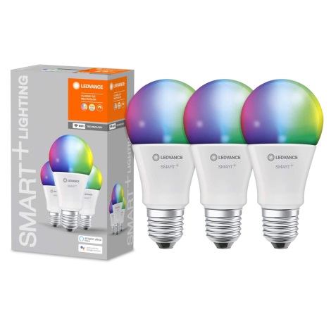 KOMPLEKT 3 x LED RGB Hämardatav pirn SMART+ E27/14W/230V 2700K-6500K Wi-Fi - Ledvance