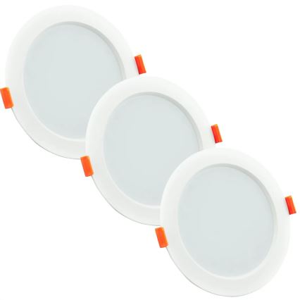 KOMPLEKT 3 x LED Süvistatav vannitoavalgusti MIRO LED/6W/230V IP44