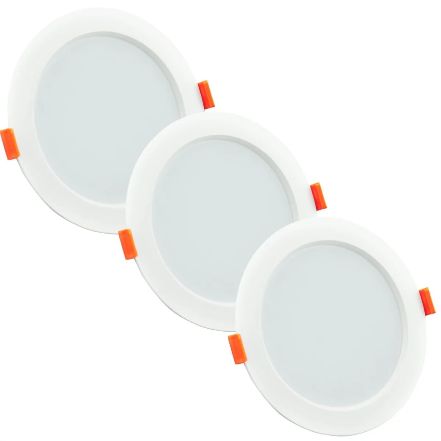 KOMPLEKT 3 x LED Süvistatav vannitoavalgusti MIRO LED/6W/230V IP44