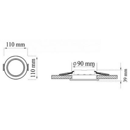 KOMPLEKT 3 x LED Süvistatav vannitoavalgusti MIRO LED/6W/230V IP44