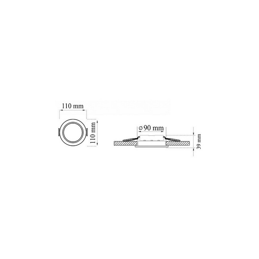 KOMPLEKT 3 x LED Süvistatav vannitoavalgusti MIRO LED/6W/230V IP44