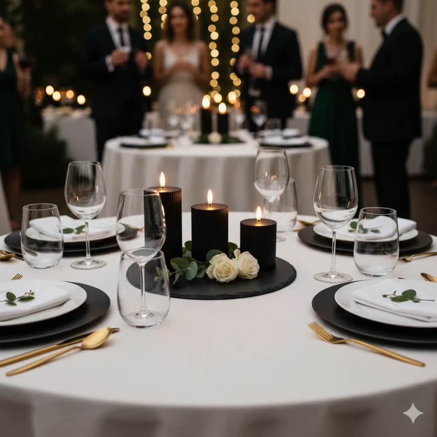 Komplekt 3x BRILLO LED-küünalt LED/2xAA, musta värvi + kaugjuhtimispult