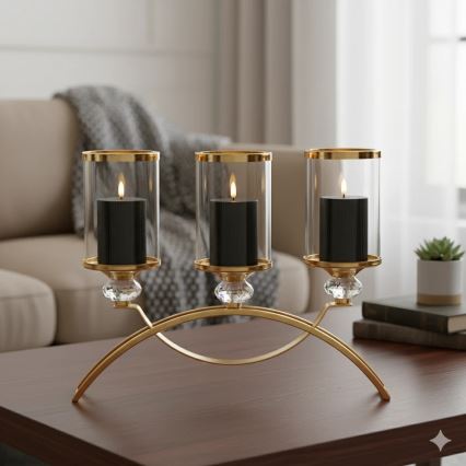 Komplekt 3x BRILLO LED-küünalt LED/2xAA, musta värvi + kaugjuhtimispult