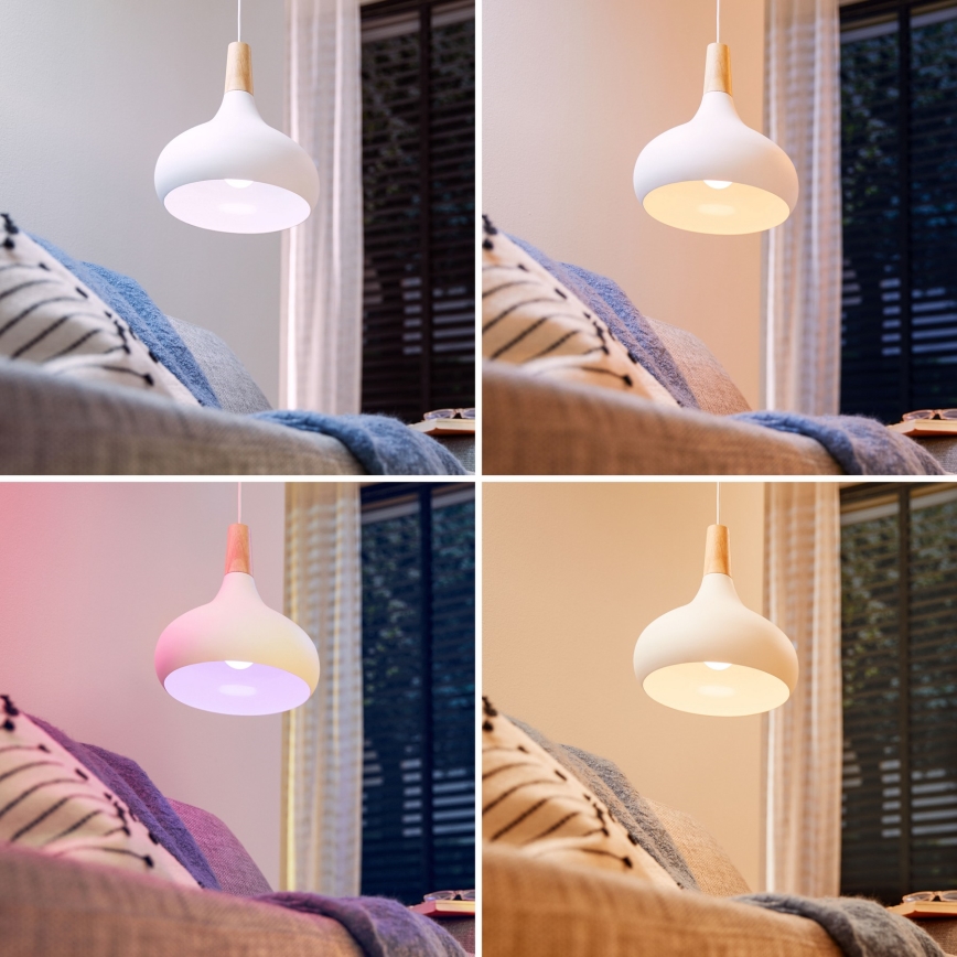 Komplekt 3x LED RGB hämardatavad pirnid Philips SMART C37 E14/4,9W/230V 2200-6500K CRI 90