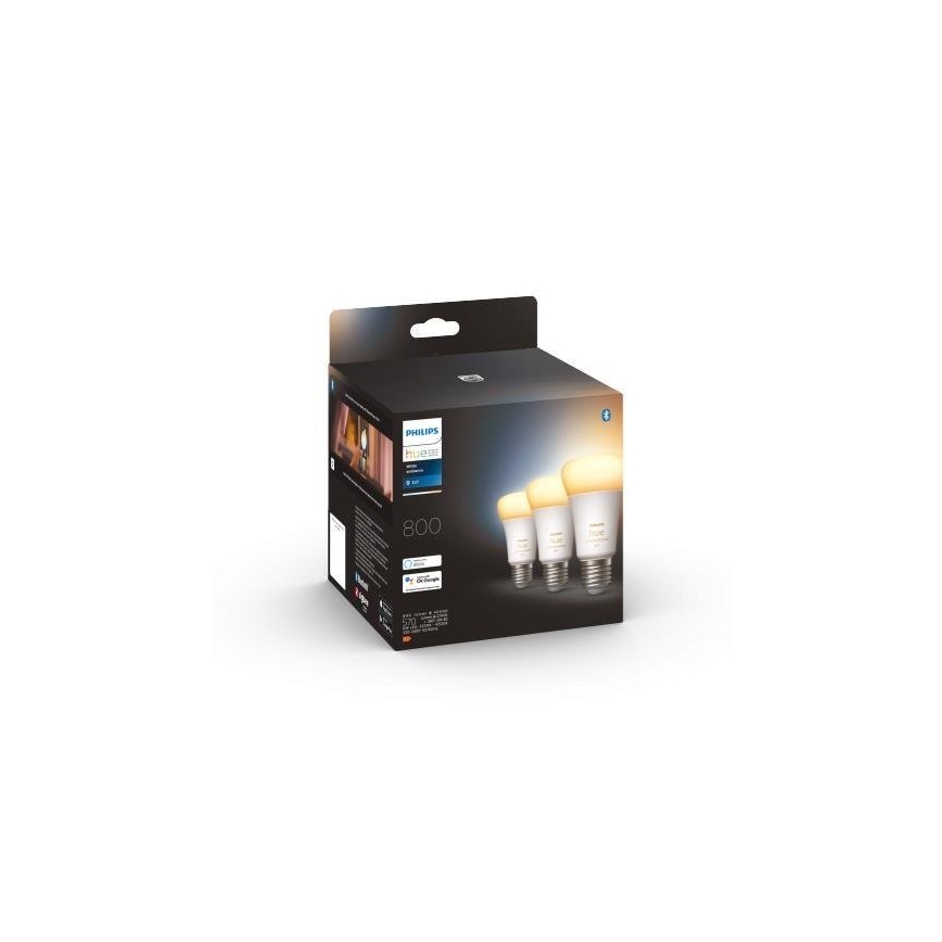KOMPLEKT 3x hämardatav LED-pirn Philips Hue WHITE AMBIANCE A60 E27/6W/230V 2200-6500K