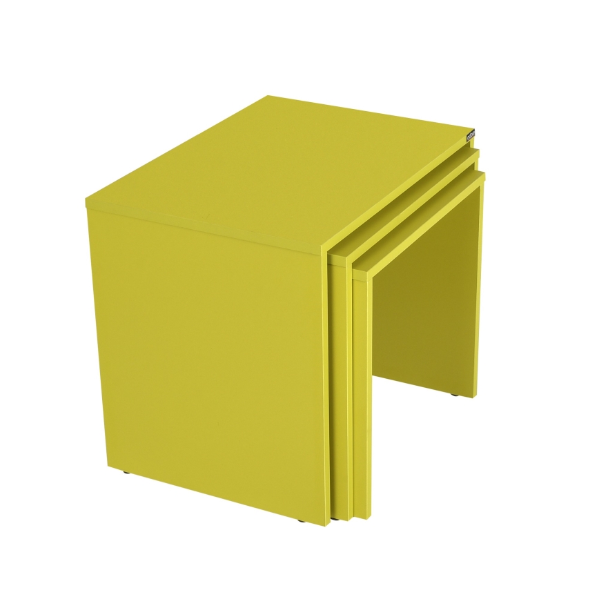 KOMPLEKT 3x Kohvilaud roheline