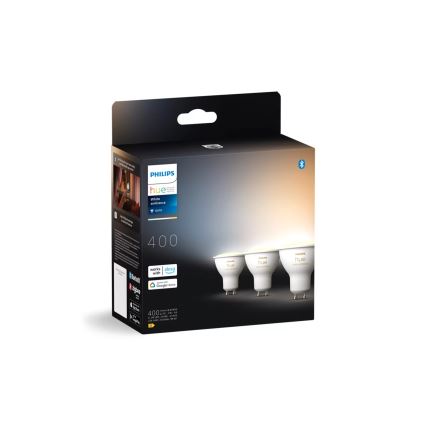 KOMPLEKT 3x LED Hämardatav pirn Philips Hue WHITE AMBIANCE GU10/4,2W/230V 2200-6500K