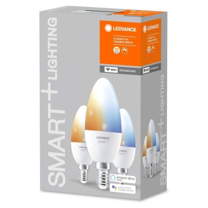 KOMPLEKT 3x LED Hämardatav pirn SMART+ E14/5W/230V 2700K-6500K Wi-Fi - Ledvance