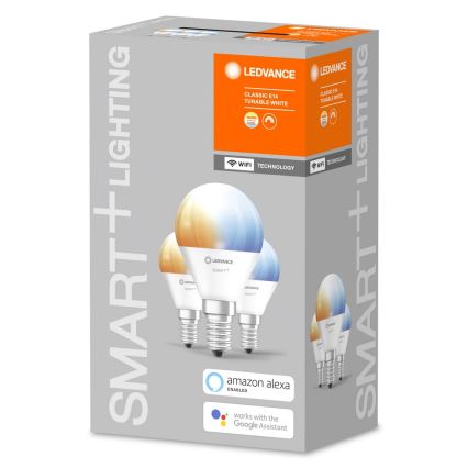 KOMPLEKT 3x LED Hämardatav pirn SMART+ E14/5W/230V 2700K-6500K Wi-Fi - Ledvance