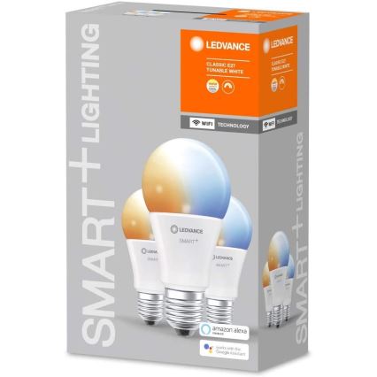 KOMPLEKT 3x LED Hämardatav pirn SMART+ E27/9,5W/230V 2700K-6500K Wi-Fi - Ledvance