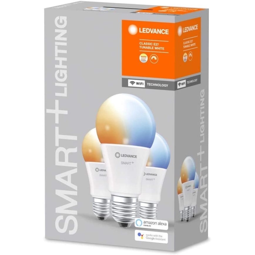 KOMPLEKT 3x LED Hämardatav pirn SMART+ E27/9,5W/230V 2700K-6500K Wi-Fi - Ledvance