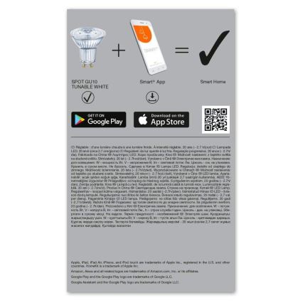KOMPLEKT 3x LED Hämardatav pirn SMART+ GU10/5W/230V 2700K-6500K Wi-Fi - Ledvance