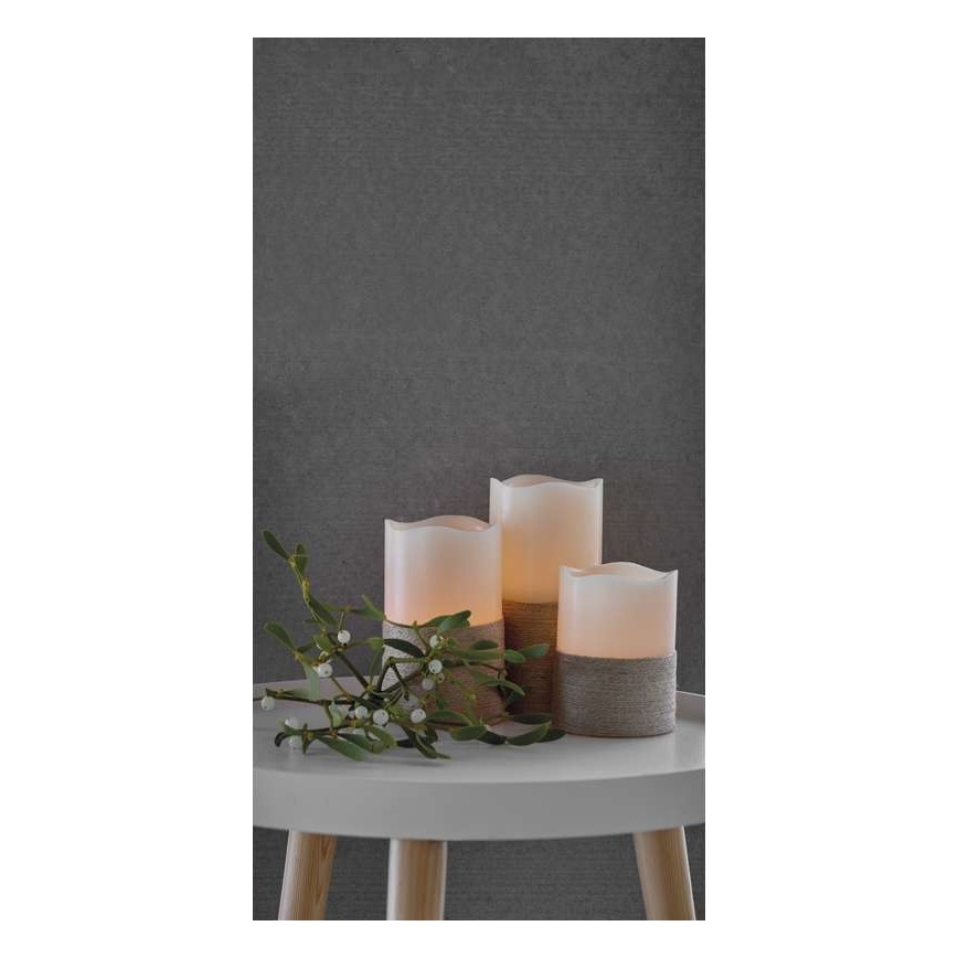 KOMPLEKT 3x LED Jõulukaunistus 3xLED/3x3AAA + pult