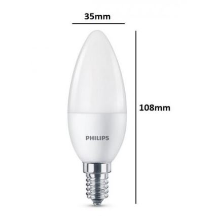 Komplekt: 3x LED Lambipirn PHilips E14/5,5W/230V 2700K