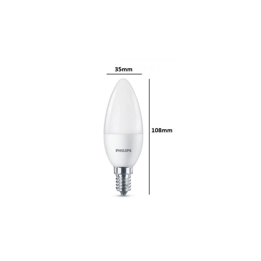 Komplekt: 3x LED Lambipirn PHilips E14/5,5W/230V 2700K
