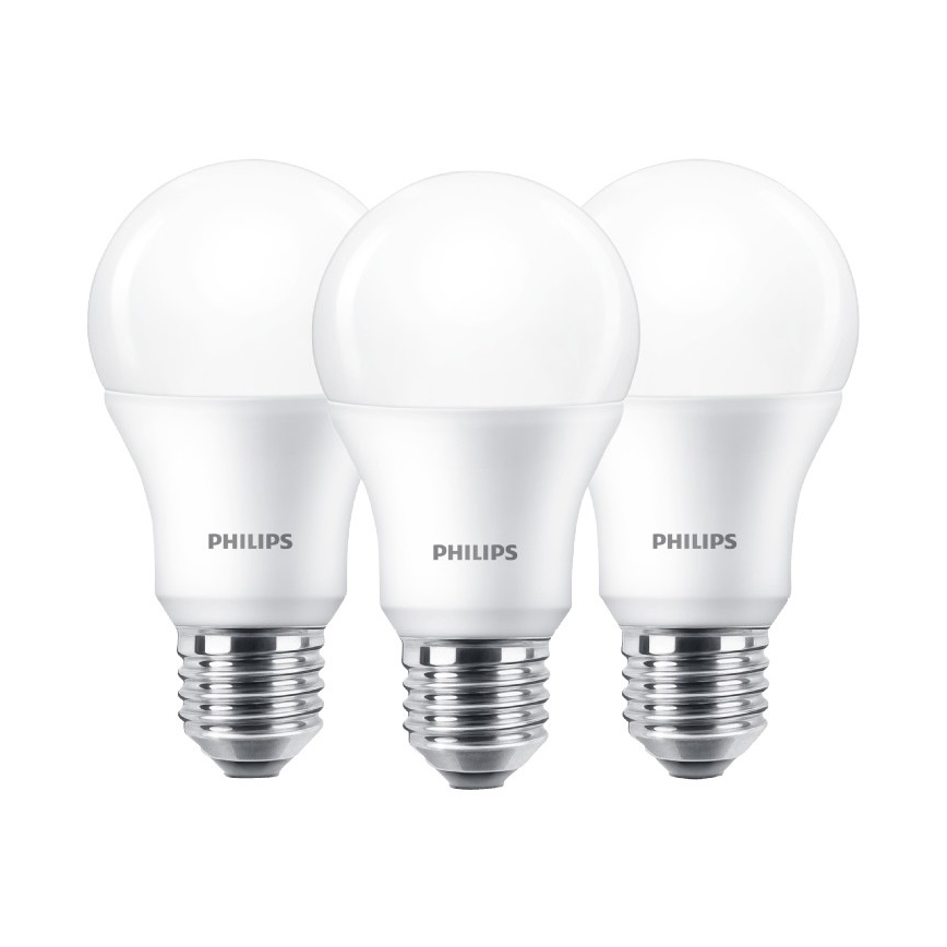 Komplekt 3x LED Lambipirn Philips E27/9W/230V 2700K