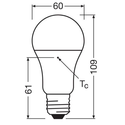 KOMPLEKT 3x LED Pirn A60 E27/10W/230V 2700K