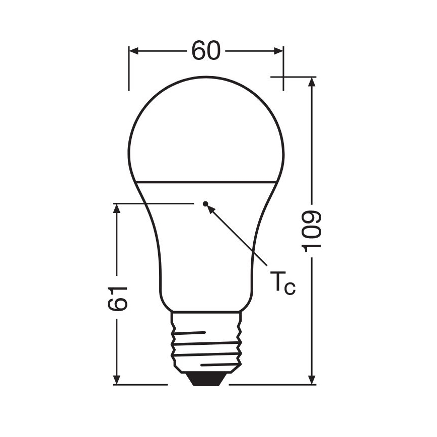 KOMPLEKT 3x LED Pirn A60 E27/10W/230V 2700K