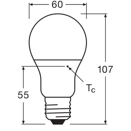 Komplekt 3x LED-pirn A60 E27/8,5W/230V 6500K - Osram